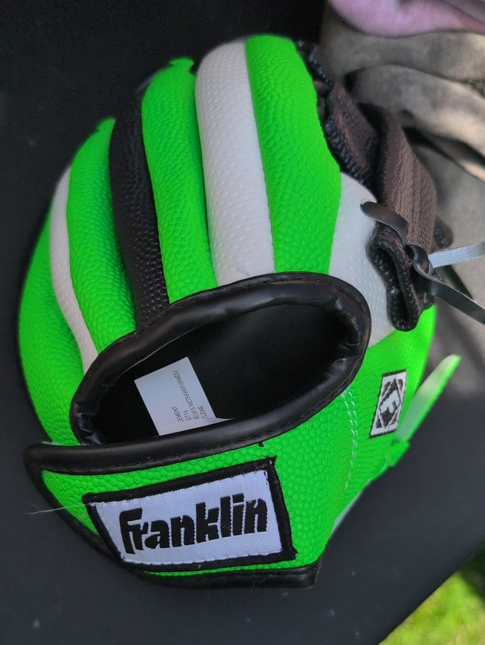 Franklin Kids Green and White Soft Baseball Glove